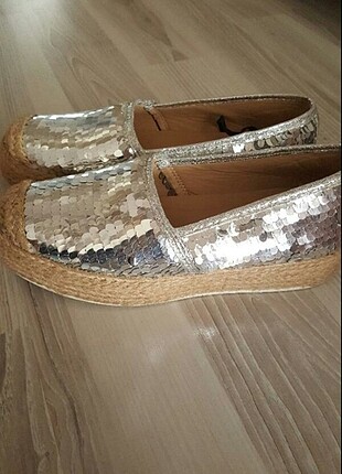 Koton loafer/oxford pullu hasır ayakkabı