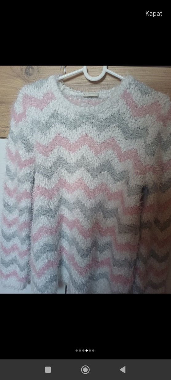 Gri Örgü Çocuk kazağı - Görsel 2