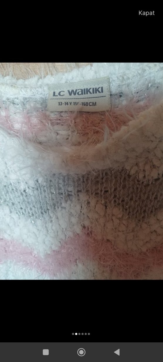 Gri Örgü Çocuk kazağı - Görsel 4