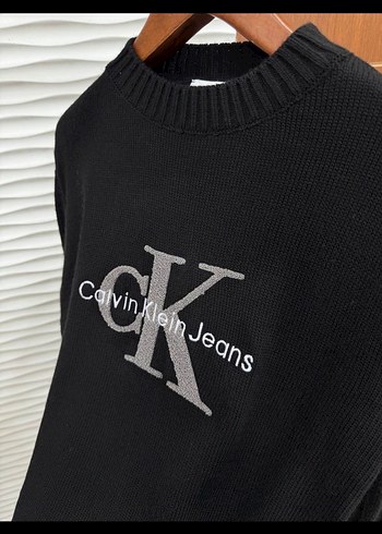 Calvin Klein Siyah Uzun Kollu Triko Kazak - Görsel 3