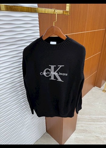 Calvin Klein Siyah Uzun Kollu Triko Kazak - Görsel 2