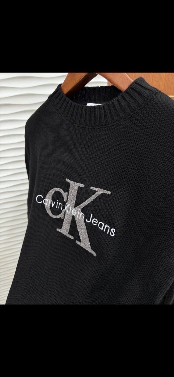 Calvin Klein Siyah Uzun Kollu Triko Kazak - Görsel 3