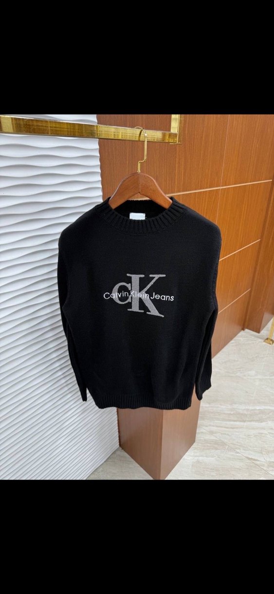 Calvin Klein Siyah Uzun Kollu Triko Kazak - Görsel 2