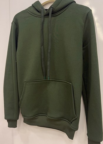 Haki Kapüşonlu Sweatshirt /Tüm Bedenler Mevcut - Görsel 2