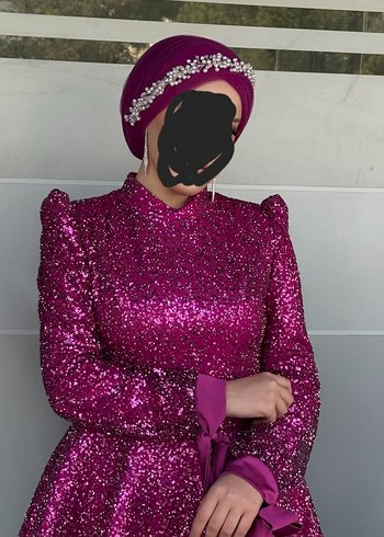 Pembe pullu prenses Kollu Abiye - Görsel 2