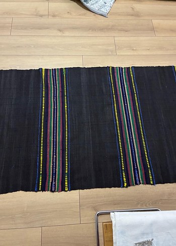 Yeni Çok Renkli Çizgili el dokuma kilim/halı 3.55/88 - Görsel 2