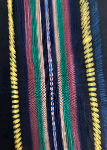 Yeni Çok Renkli Çizgili el dokuma kilim/halı 3.55/88 - Görsel 3