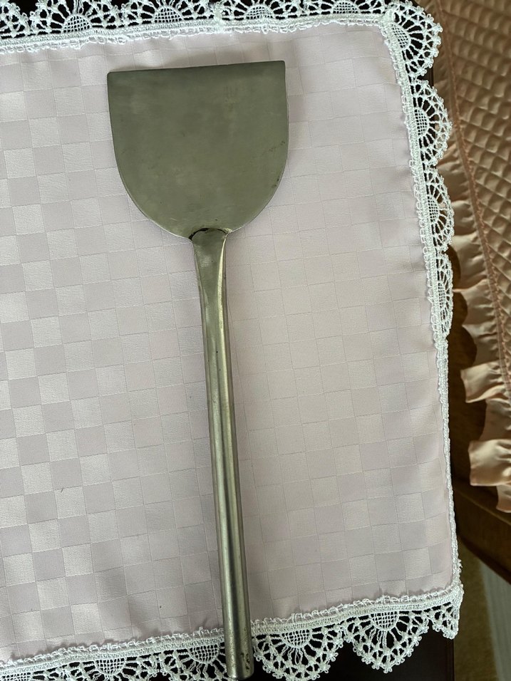 Gri Renkli Metal el yapımı Spatula - Görsel 2