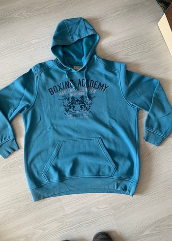 XSİDE turkuaz Mavi Baskılı SweetShort/hoodie - Görsel 2