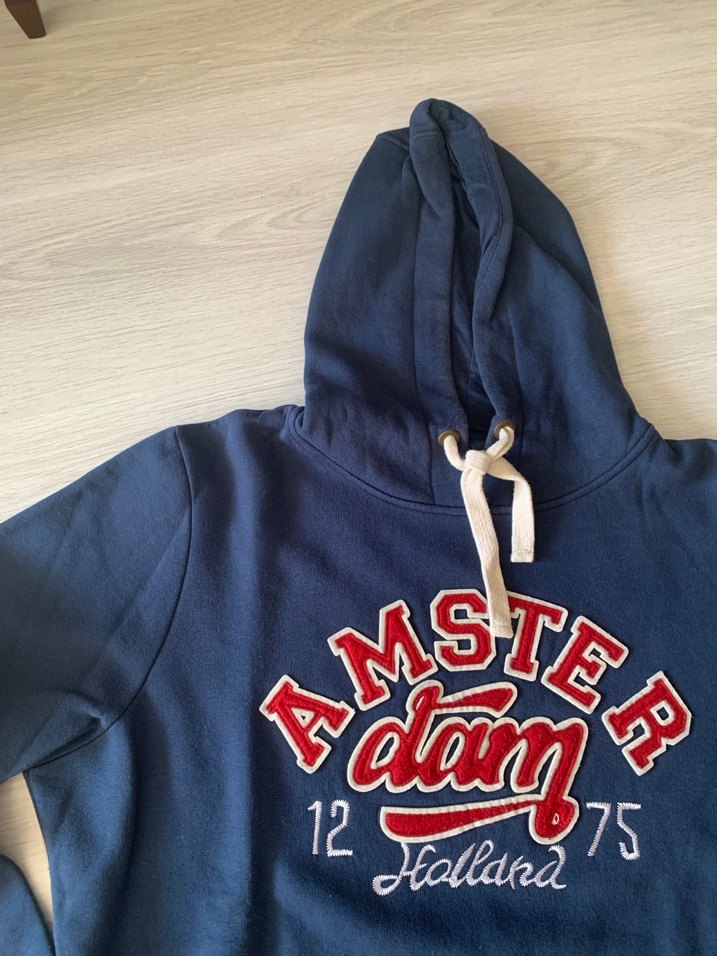 FOX marka Erkek Lacivert Kapüşonlu Baskılı Sweatshirt - Görsel 2