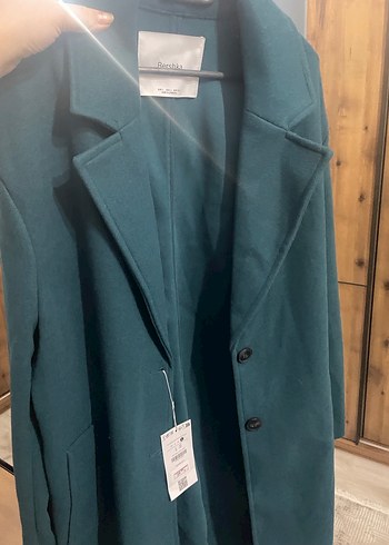 Düğmeli Midi Koyu Mavi Kaban - Görsel 6