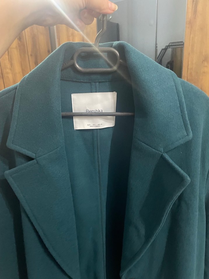 Düğmeli Midi Koyu Mavi Kaban - Görsel 5