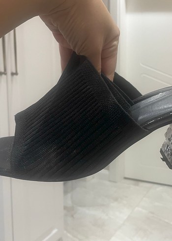 Siyah Kadın Stiletto Topuklu Terlik - Görsel 5