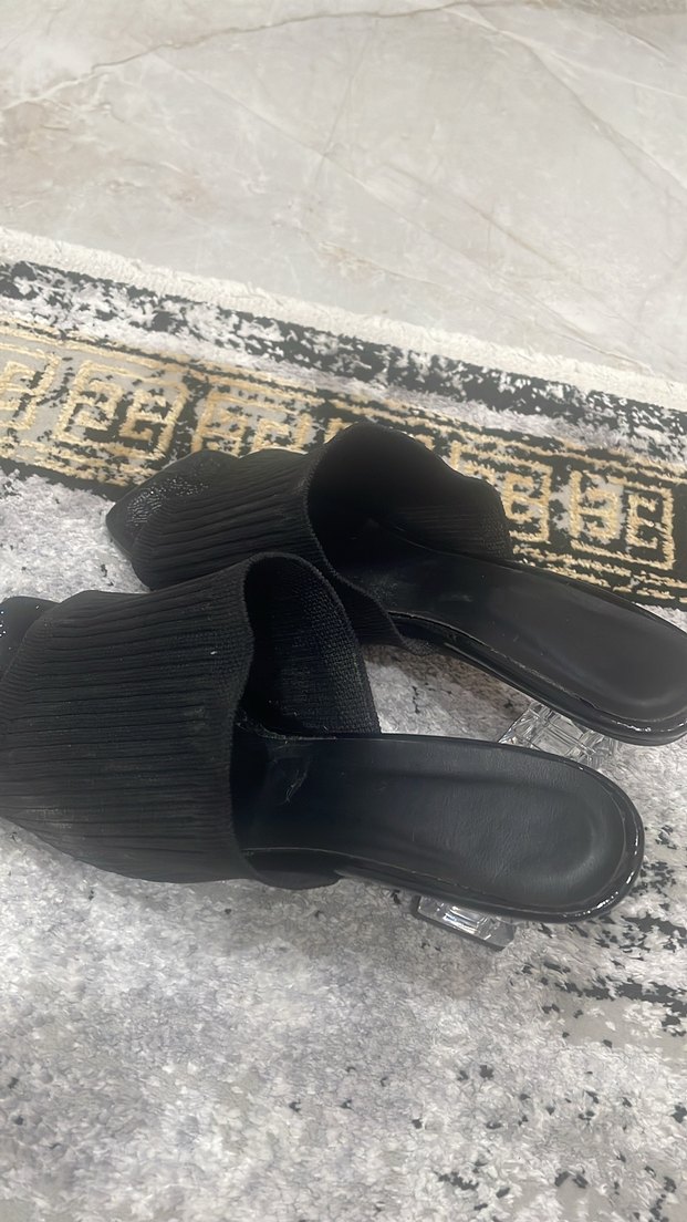 Siyah Kadın Stiletto Topuklu Terlik - Görsel 3