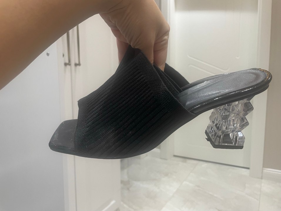 Siyah Kadın Stiletto Topuklu Terlik - Görsel 5