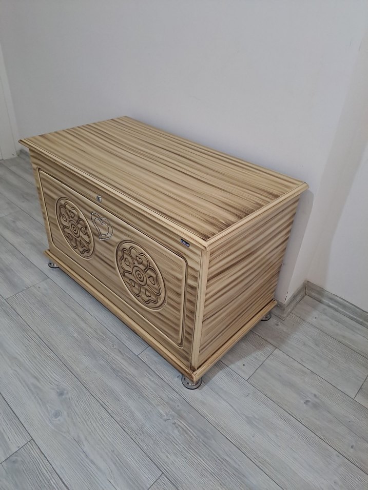 MDF Ahşap Çeyiz Sandığı - Görsel 2