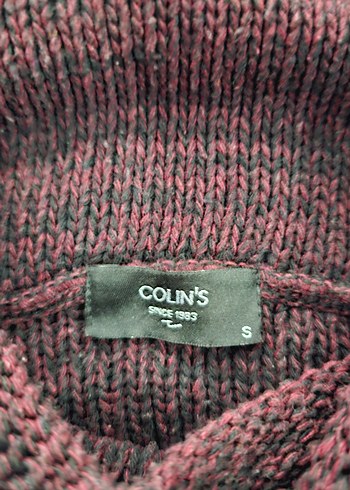 Bordo Boğazlı Örgü erkek Kazak - Görsel 3