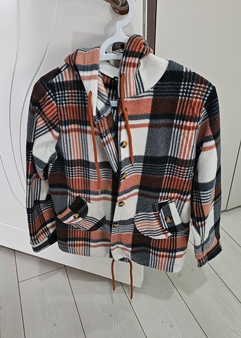 Düğmeli Ekose Desenli Kadın Ceket - Görsel 2