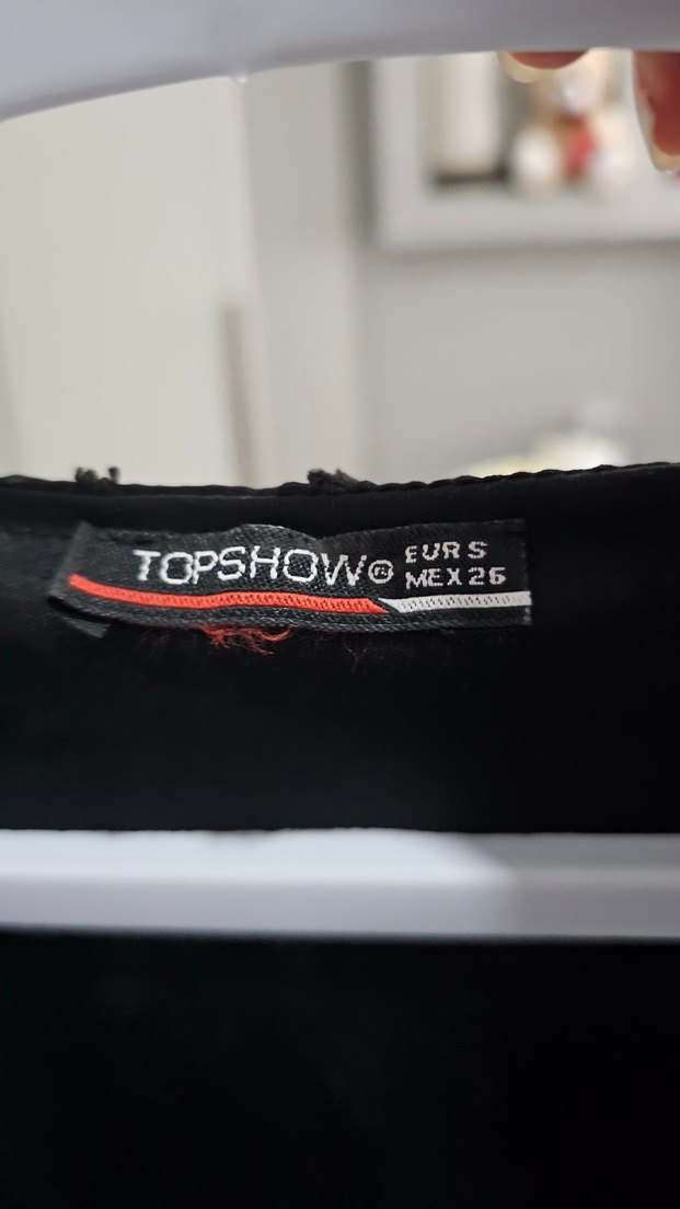 Siyah V Yaka Kısa Fırfırlı Goth Elbise - Görsel 3