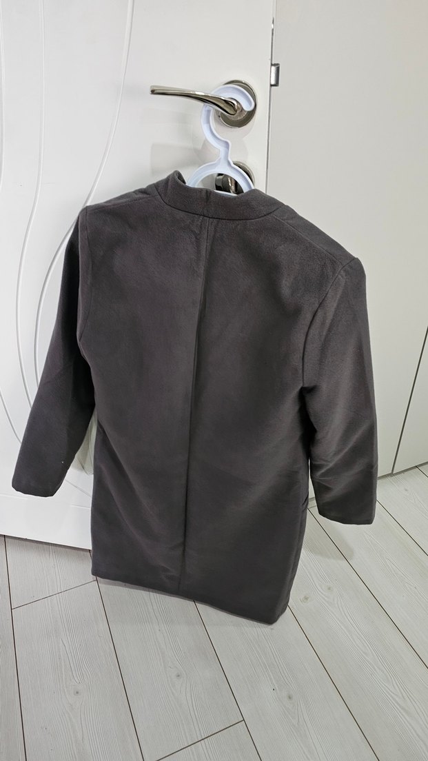 Antrasit Renk Kadın Kaban - Görsel 2