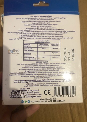 Bisphenol-A İçermeyen Anne Sütü Saklama Poşeti 25'li - Görsel 2