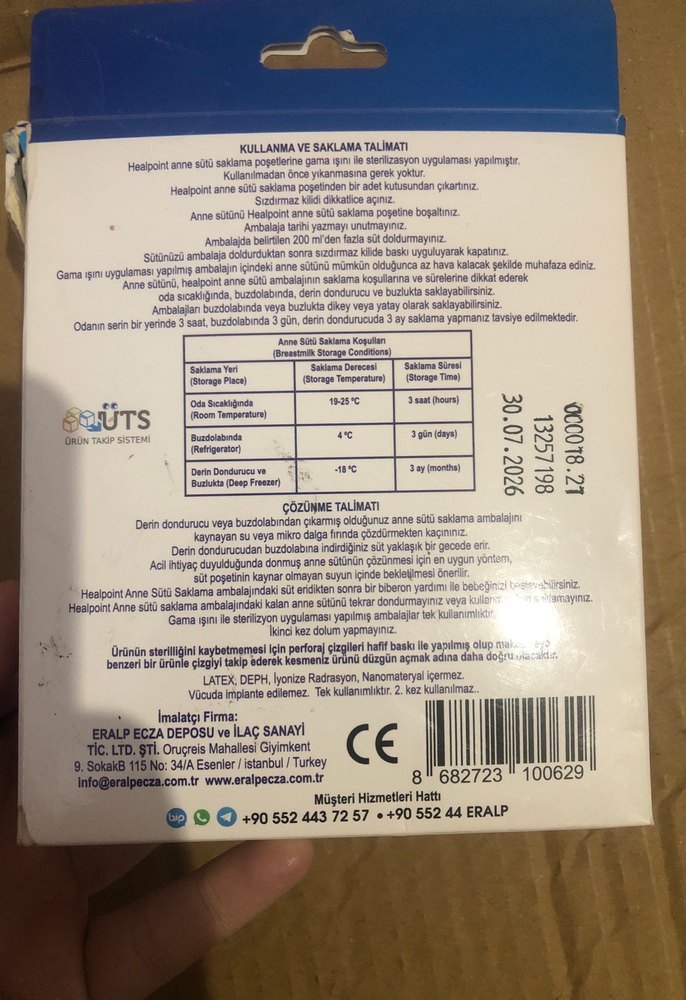 Bisphenol-A İçermeyen Anne Sütü Saklama Poşeti 25'li - Görsel 2