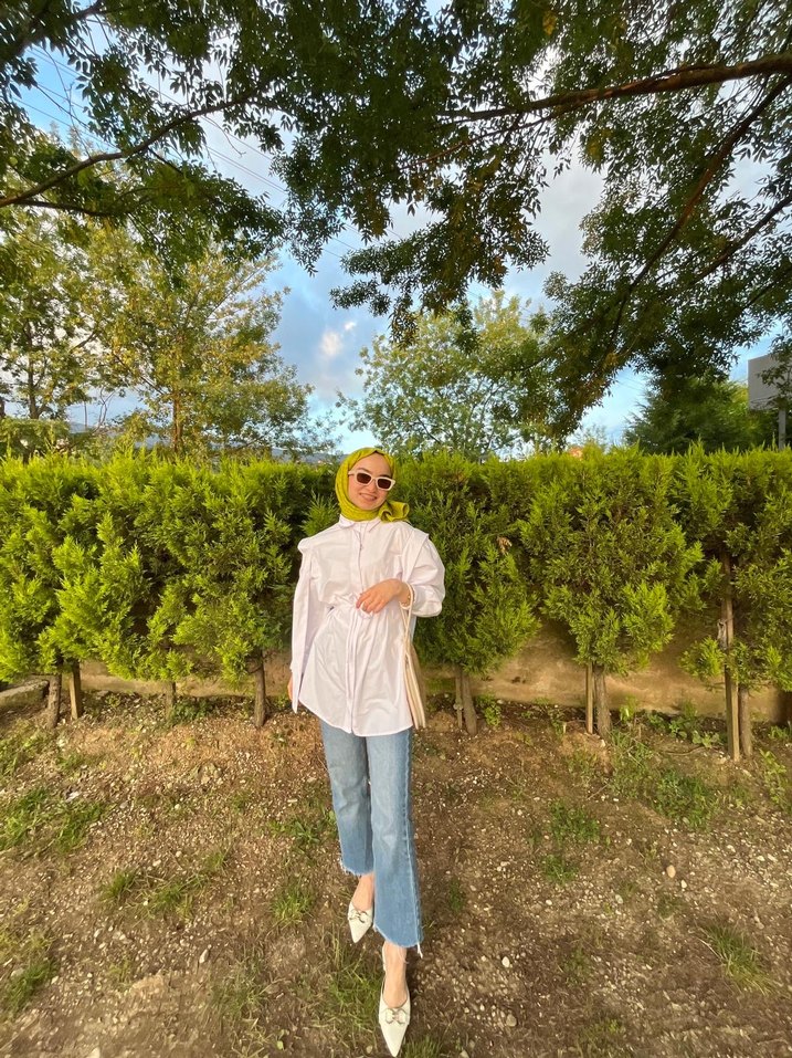 Beyaz Kadın şık gömlek - Görsel 2