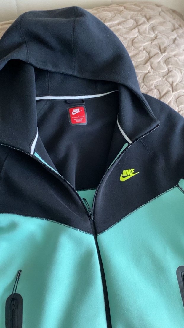 Orijinal Nike Erkek Turkuaz Tech Fleece Eşofman takımı - Görsel 3