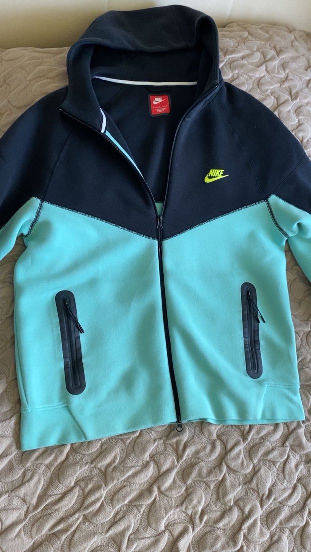 Orijinal Nike Erkek Turkuaz Tech Fleece Eşofman takımı - Görsel 2