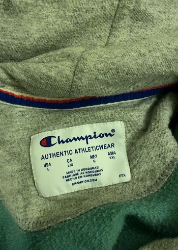 Orijinal Champion Yeşil-turkuaz Kapüşonlu Erkek Sweatshirt - Görsel 4