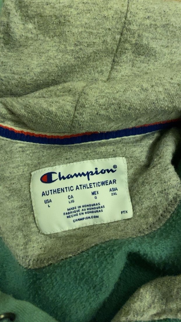 Orijinal Champion Yeşil-turkuaz Kapüşonlu Erkek Sweatshirt - Görsel 4