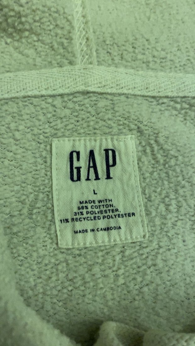 Orijinal GAP Beyaz Kapüşonlu Sweatshirt - Görsel 3