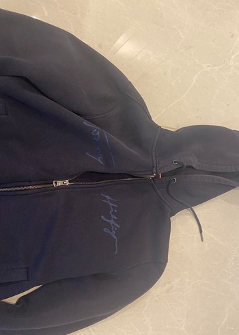 Tommy Hilfiger Fermuarlı Siyah Kapüşonlu Sweatshirt - Görsel 3