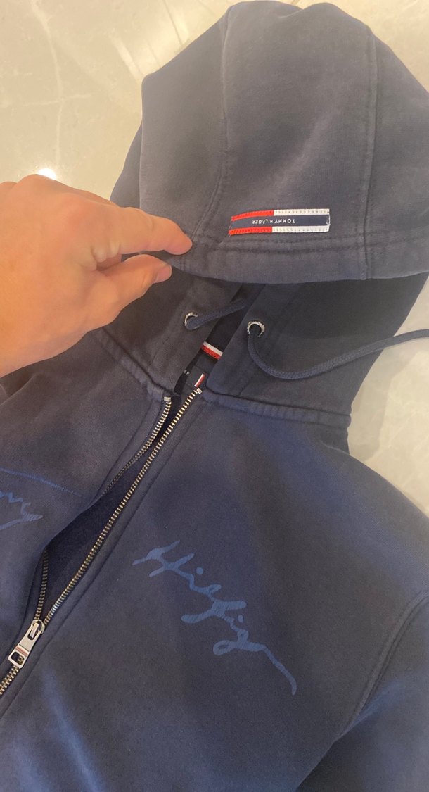 Tommy Hilfiger Fermuarlı Siyah Kapüşonlu Sweatshirt - Görsel 4