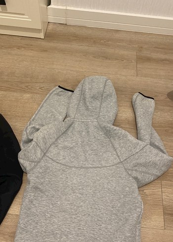 Nike Gri Kapüşonlu Fermuarlı Erkek Sweatshirt - Görsel 5