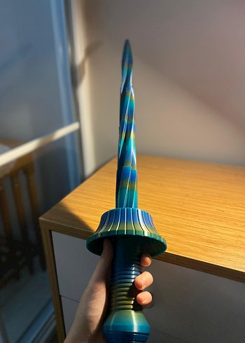 Canlı Mavi Aksiyon Figürü Kılıcı - Görsel 2