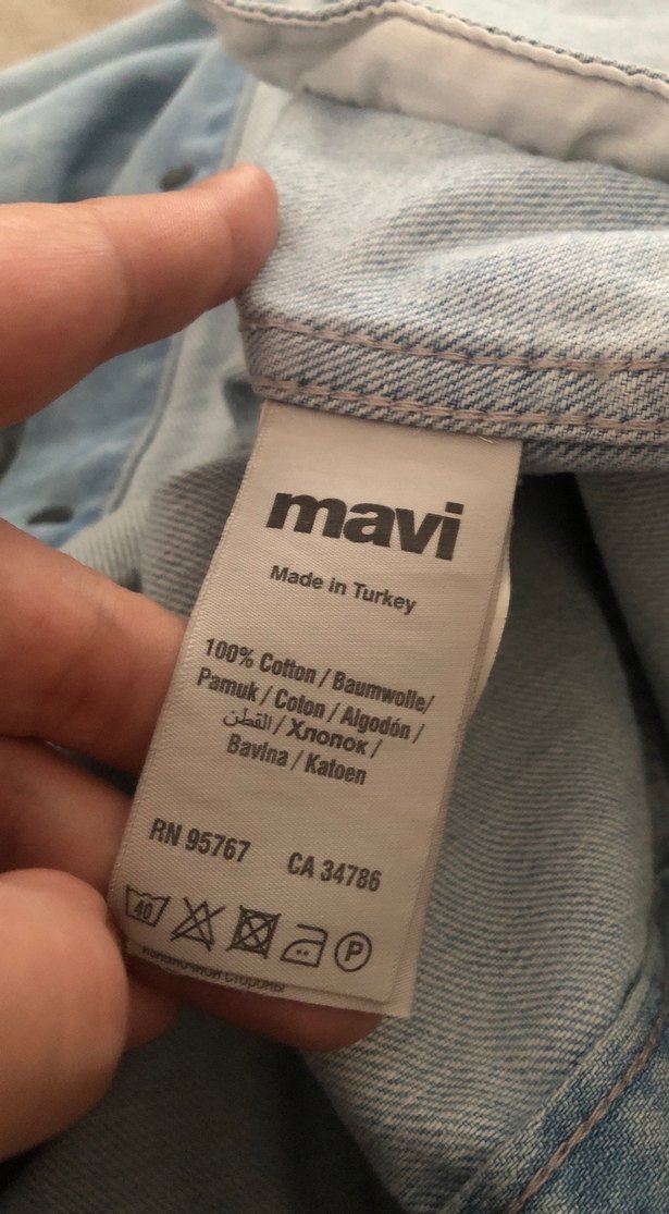 Gri Kapüşonlu Düğmeli Kot Ceket - Görsel 4