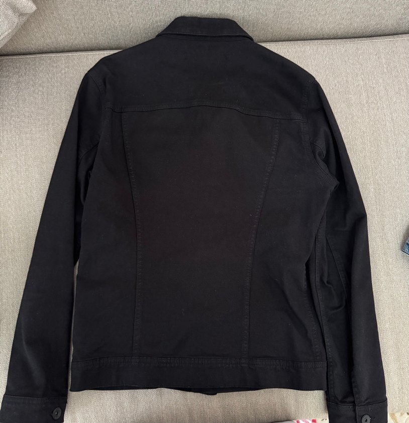 Siyah Unisex Denim Ceket - Görsel 2