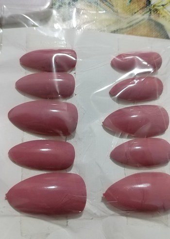 Pastel Bej Takma Tırnak Seti - Görsel 2