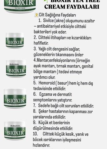 BIOXIR çay ağacı kremi 100 ml egzama yanık izlerine, iyi gelir - Görsel 2