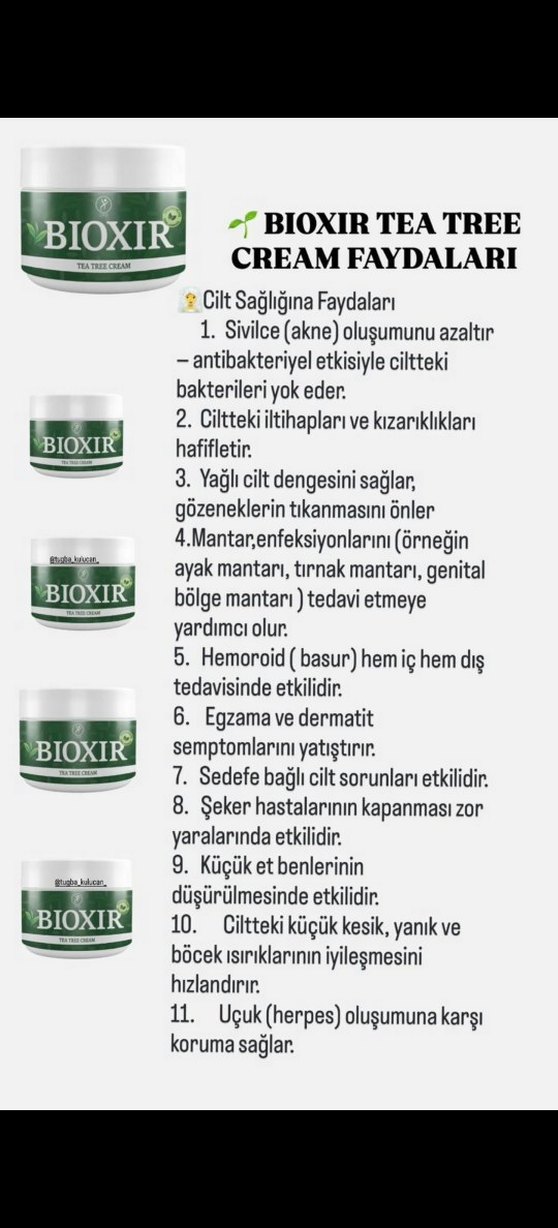 BIOXIR çay ağacı kremi 100 ml egzama yanık izlerine, iyi gelir - Görsel 2