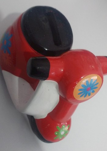 Kırmızı motorsiklet kumbara - Görsel 5