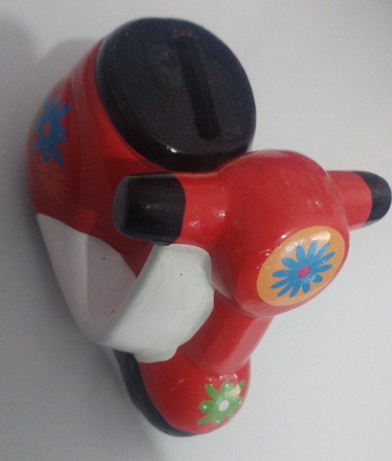 Kırmızı motorsiklet kumbara - Görsel 5