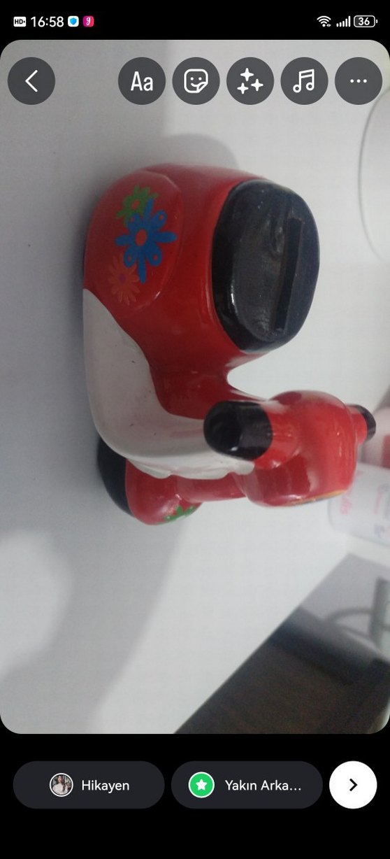 Kırmızı motorsiklet kumbara - Görsel 3