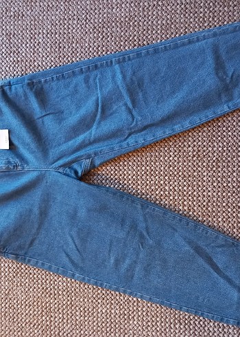 Kadın Mavi Bol Kesim Denim Jean - Görsel 3