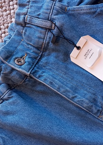 Kadın Mavi Bol Kesim Denim Jean - Görsel 2