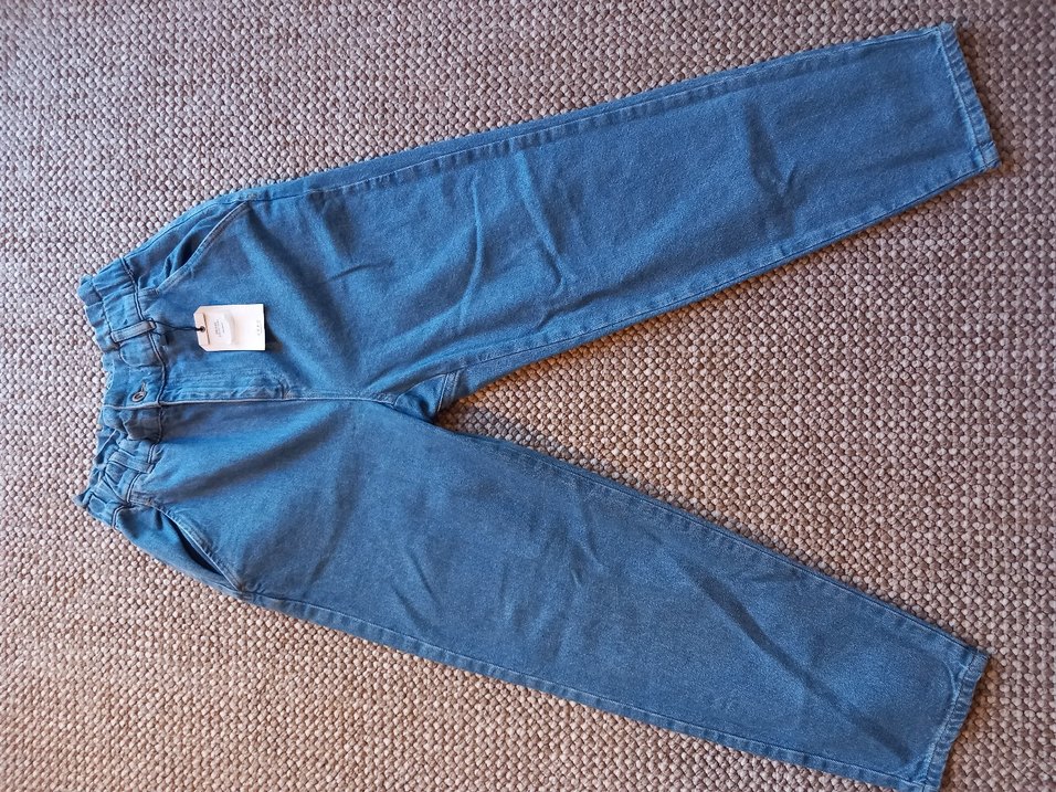 Kadın Mavi Bol Kesim Denim Jean - Görsel 3