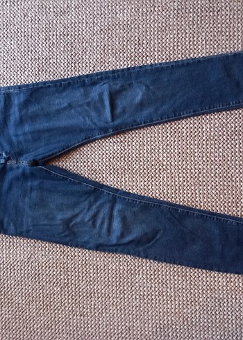 Düğmeli Mavi erkek Kot Pantolon - Görsel 2