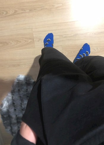 Siyah Kadın Rahat Kesim Midi Eşofman - Görsel 2