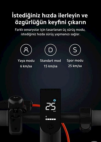 Xiaomi Elektrikli Scooter 4 Lite 2. Nesil Siyah - Görsel 9